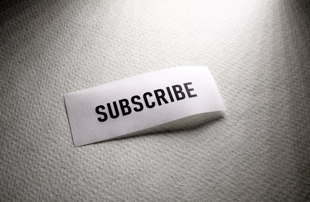 Subscribe Tag Close up